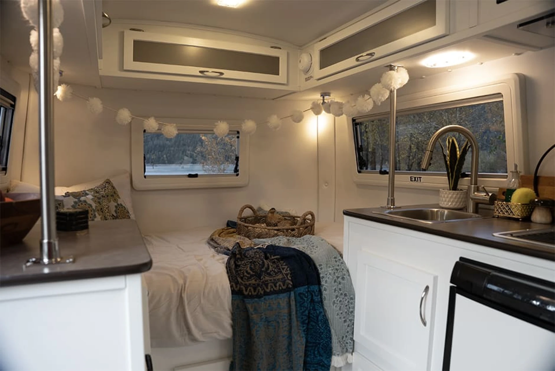 Escape Trailer Rear Escape Trailer 13 foot fiberglass micro camper trailer