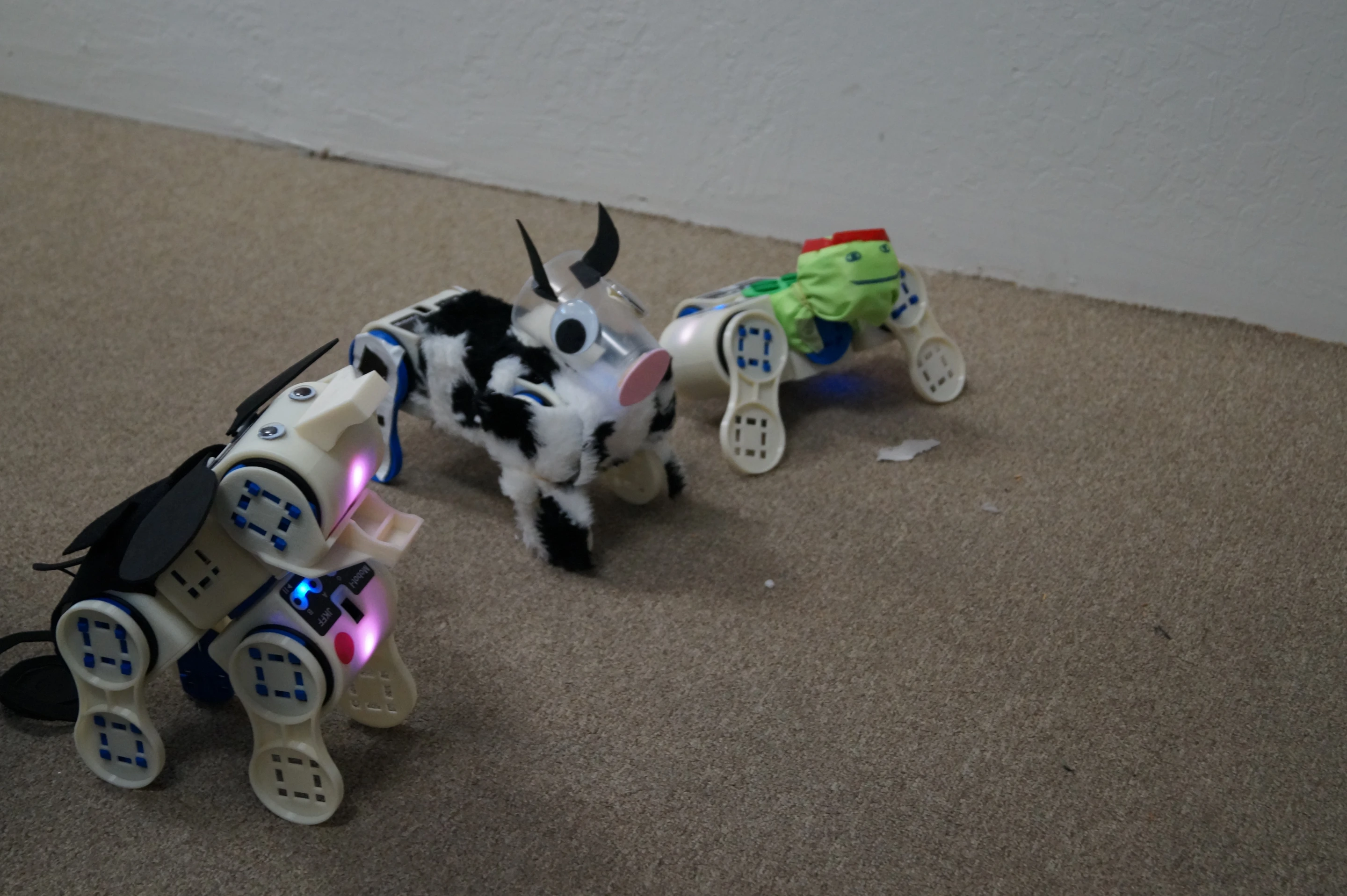 Multiple Linkbots can be connected together to make robotic animals or monsters