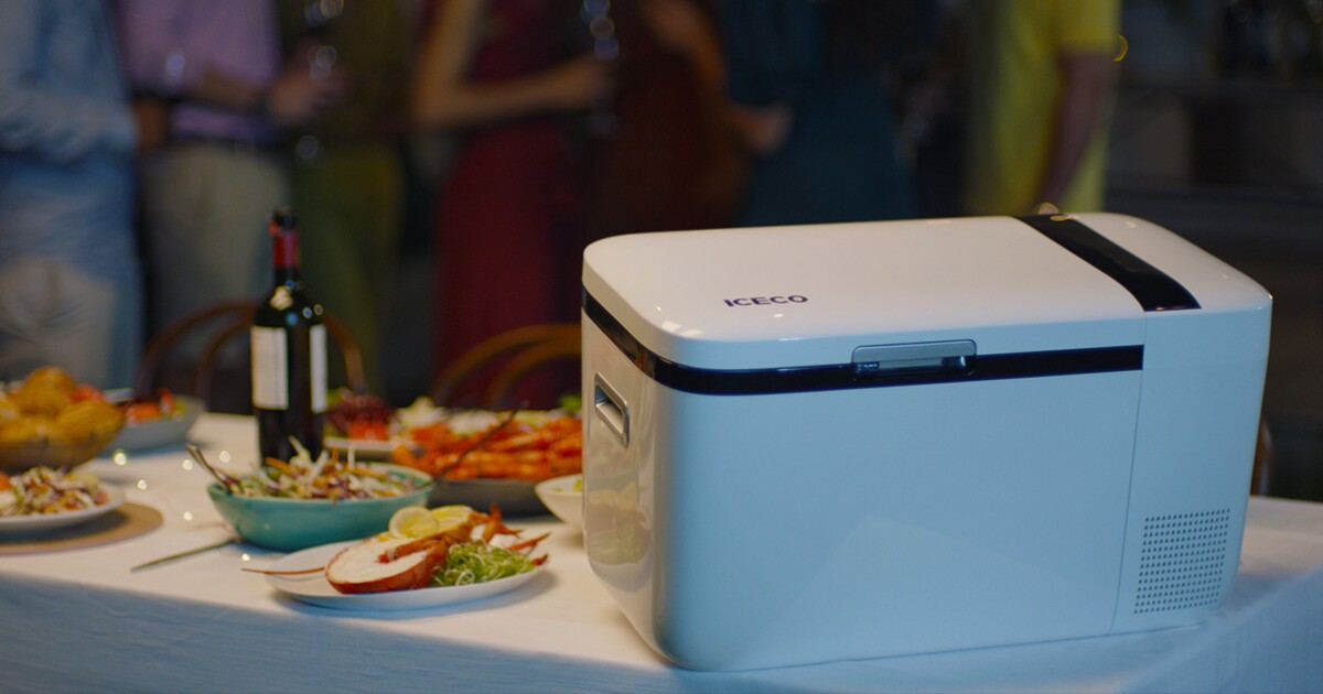 Sleek, appcontrolled portable fridge keeps food and beverages chilled