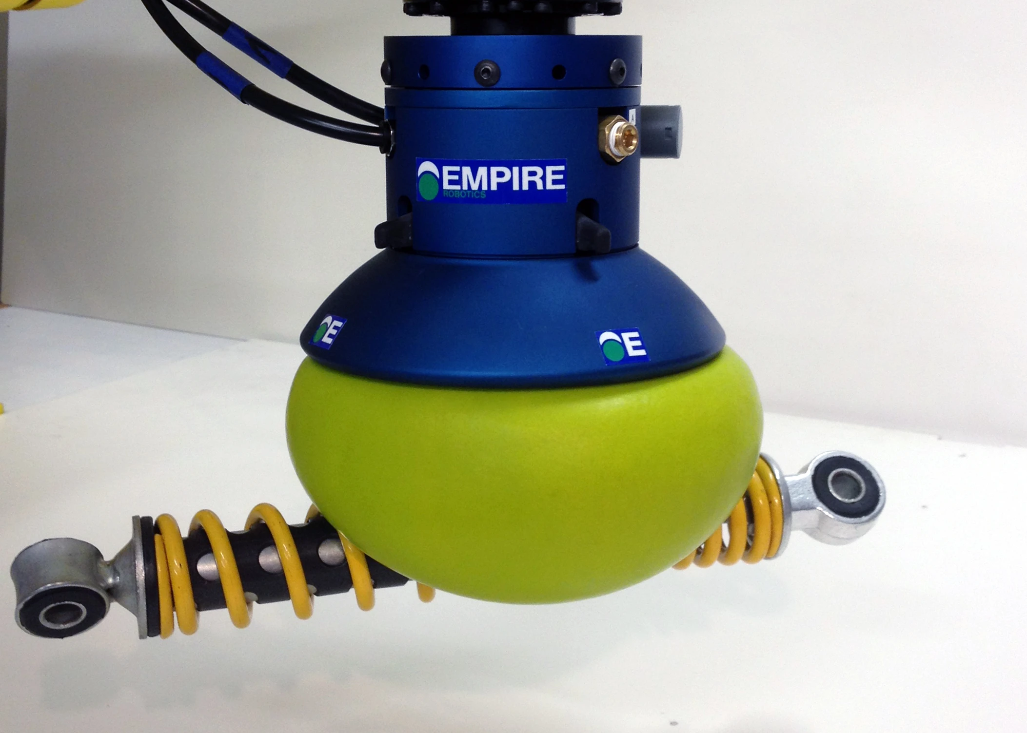 The Versaball grasps a shock absorber