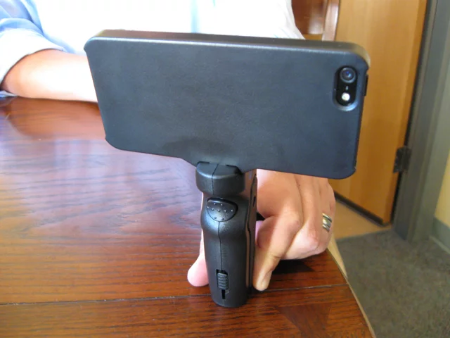 The Grip & Shoot comes with cases for the iPhone 4S and 5