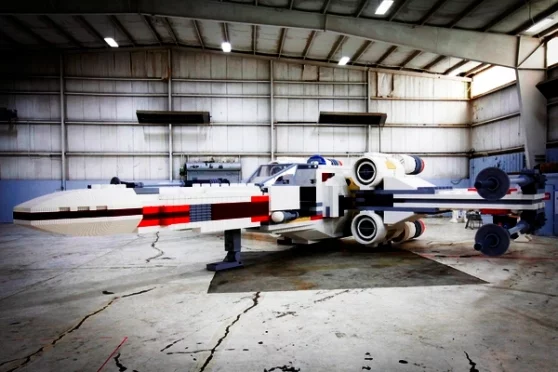 The 1:1 scale Lego X-Wing is the world's largest Lego model