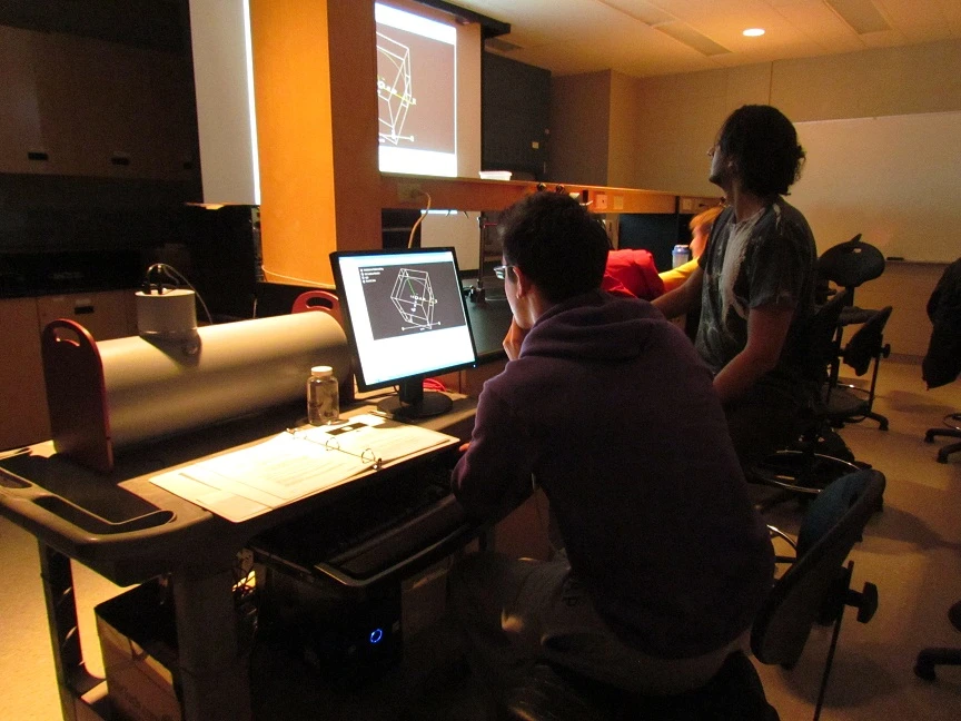 DeskCAT is a miniature visible-light CT scanner, designed for use in medical school classrooms