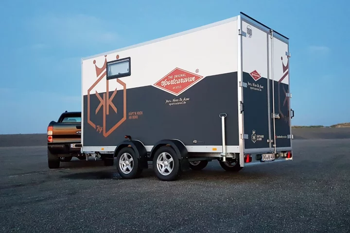 Sportcaravan presents its own spin on the toy hauler