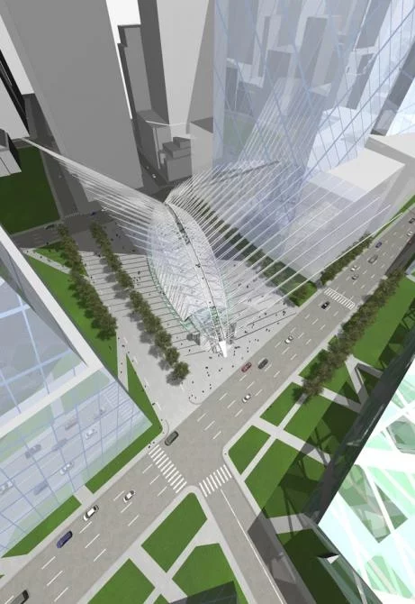 The World Trade Center Transport Hub designed by Calatrava