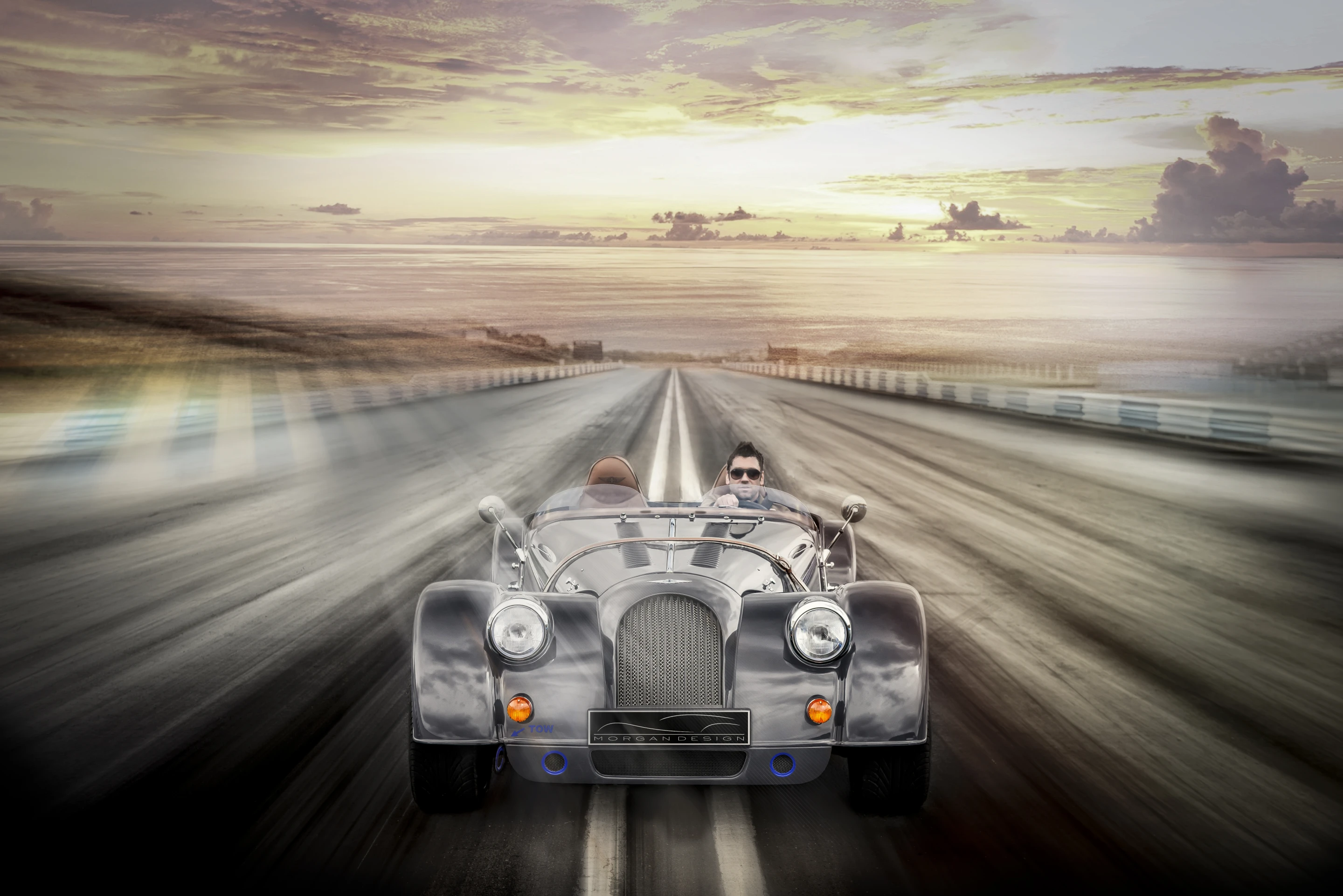 The Morgan Plus 8 Speedster has a V8 engine