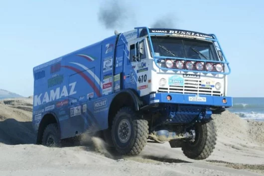 Think trucks are slow and cumbersome and can't hack it when the going gets tough. This one isn't. It's a Kamaz and it has won its class six times!