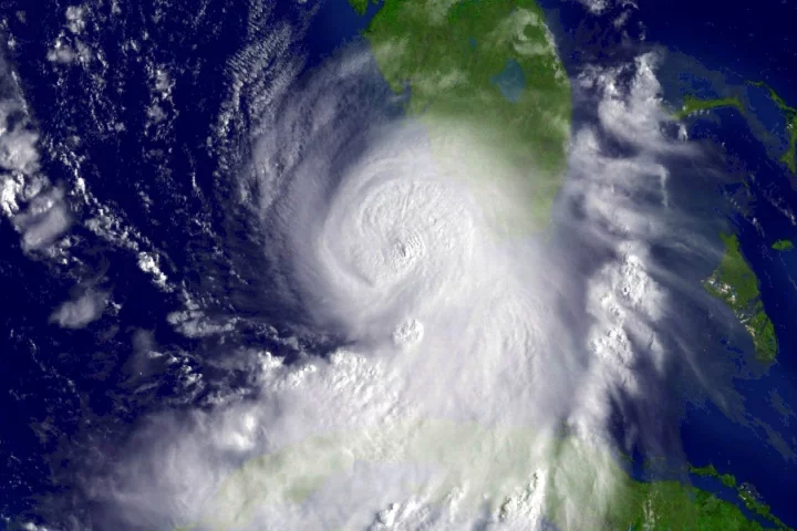 Hurricane Katrina, seen here, is tied with Hurricane Harvey as being the costliest tropical cyclone on record