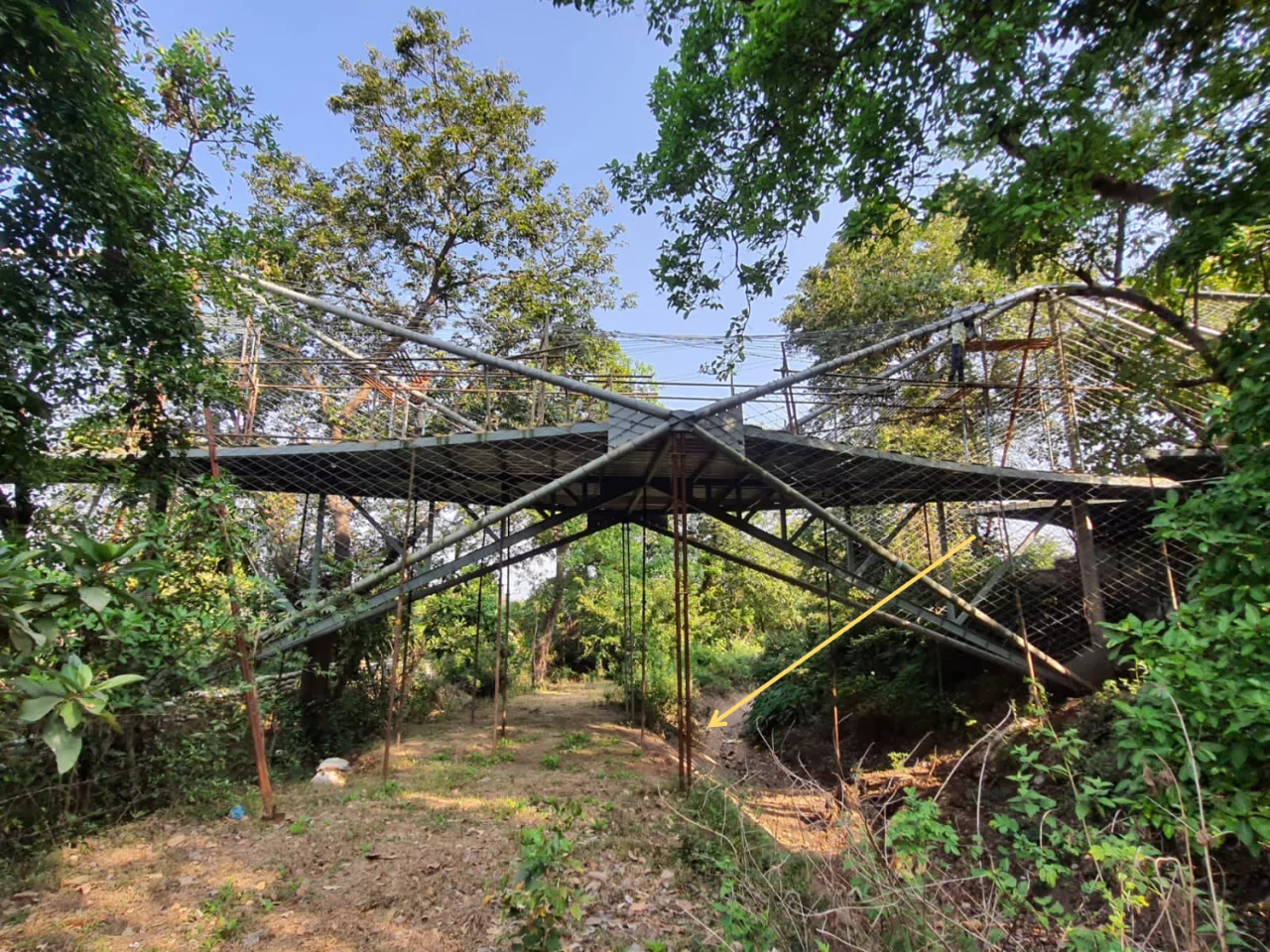 Construction shot of the Bridge House