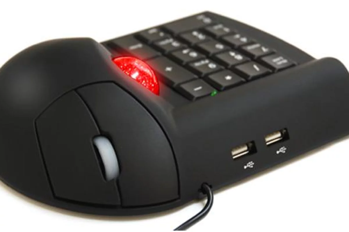 This all-in-one trackball mouse, USB hub and numeric keypad makes portable number-crunching easier