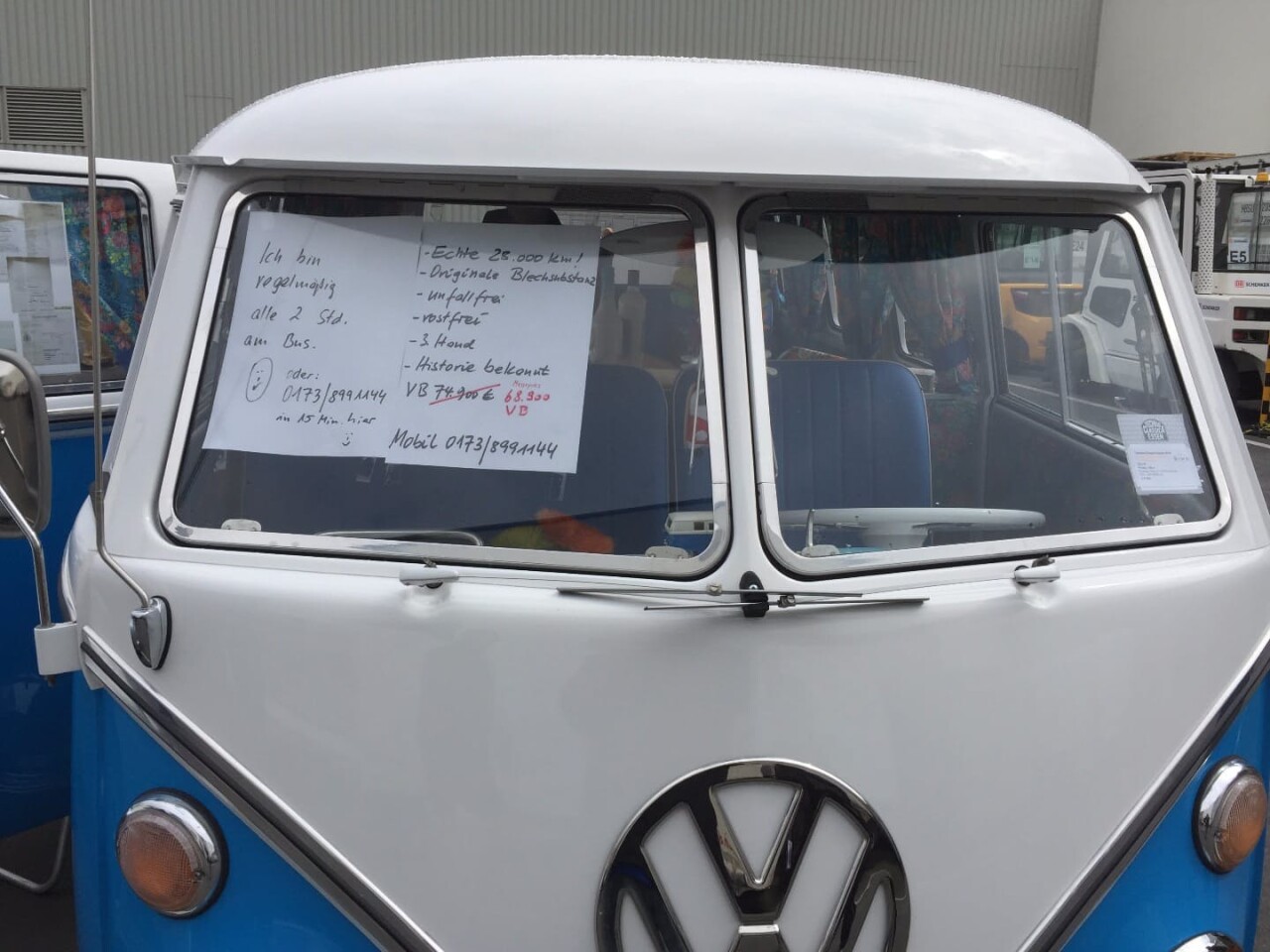 Many vintage Volkswagen T2s were available for purchase on the floor at Techno Classica in 2016.