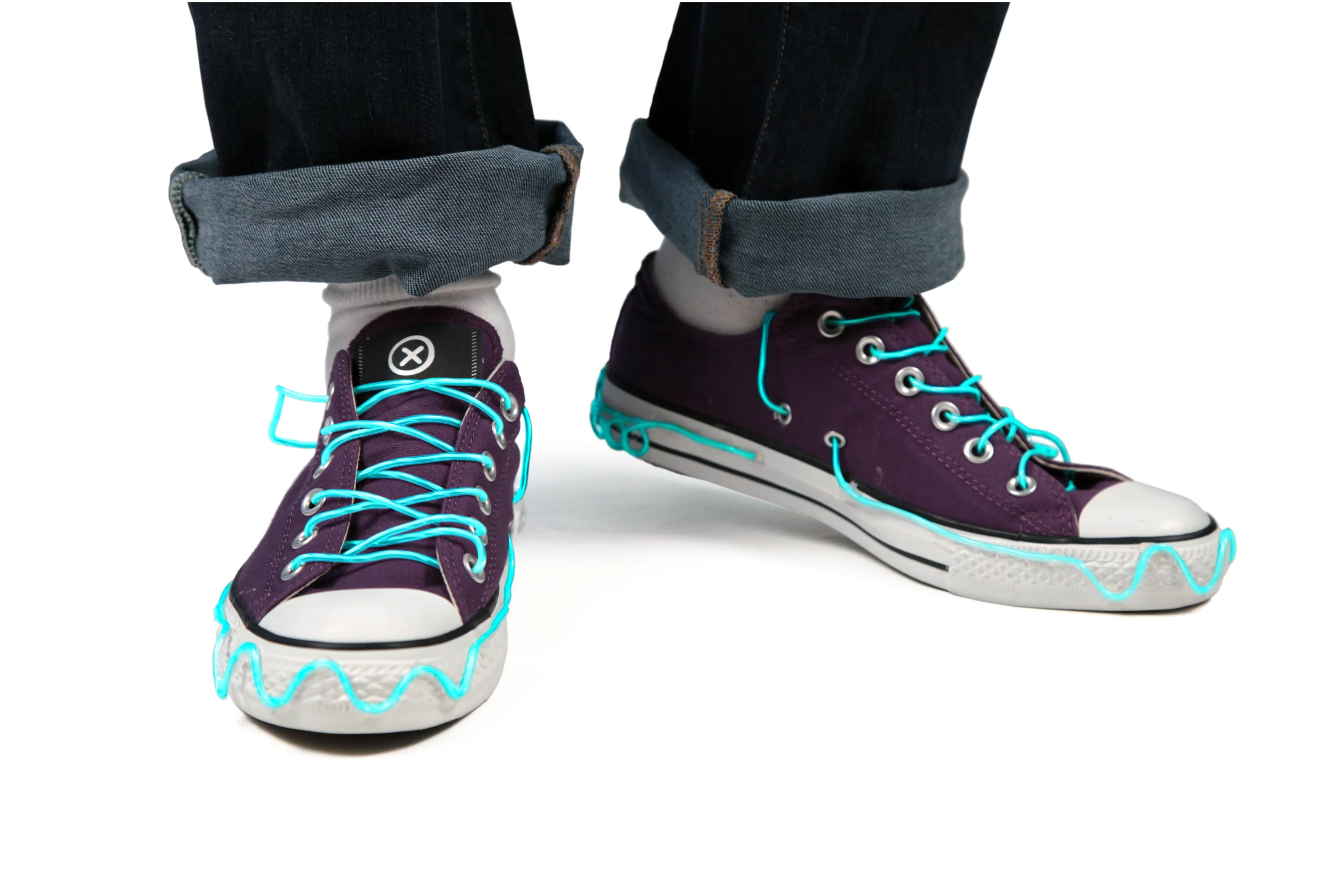 Stomping Shoes have three Bits modules: light wire module, power module, and sound trigger module (Photo: littleBits)