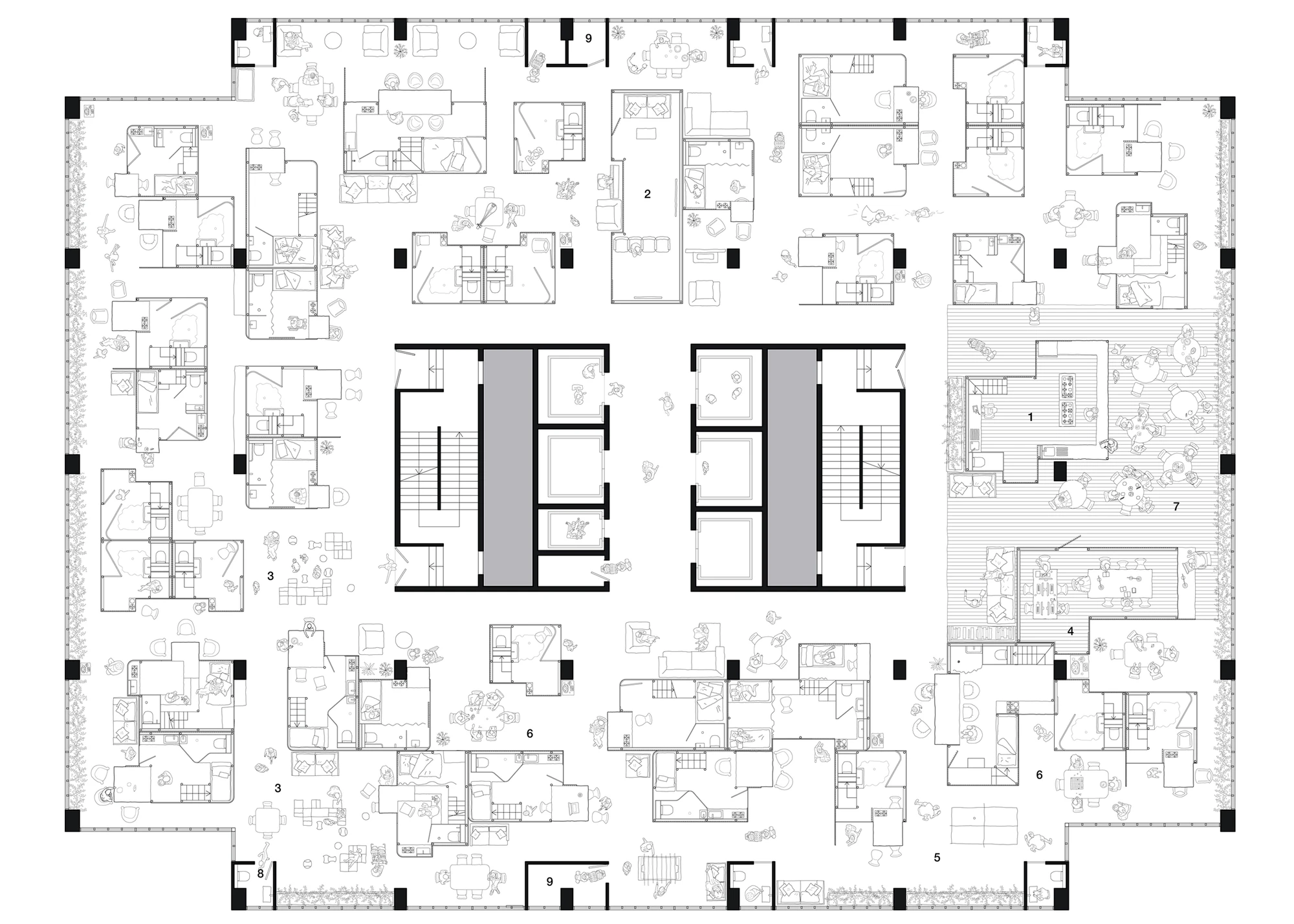 Architectural drawing of a Bamboo Micro House (Image: AFFECT-T)