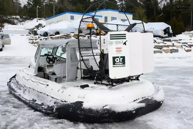 The AirRider hovercraft in snow conditions