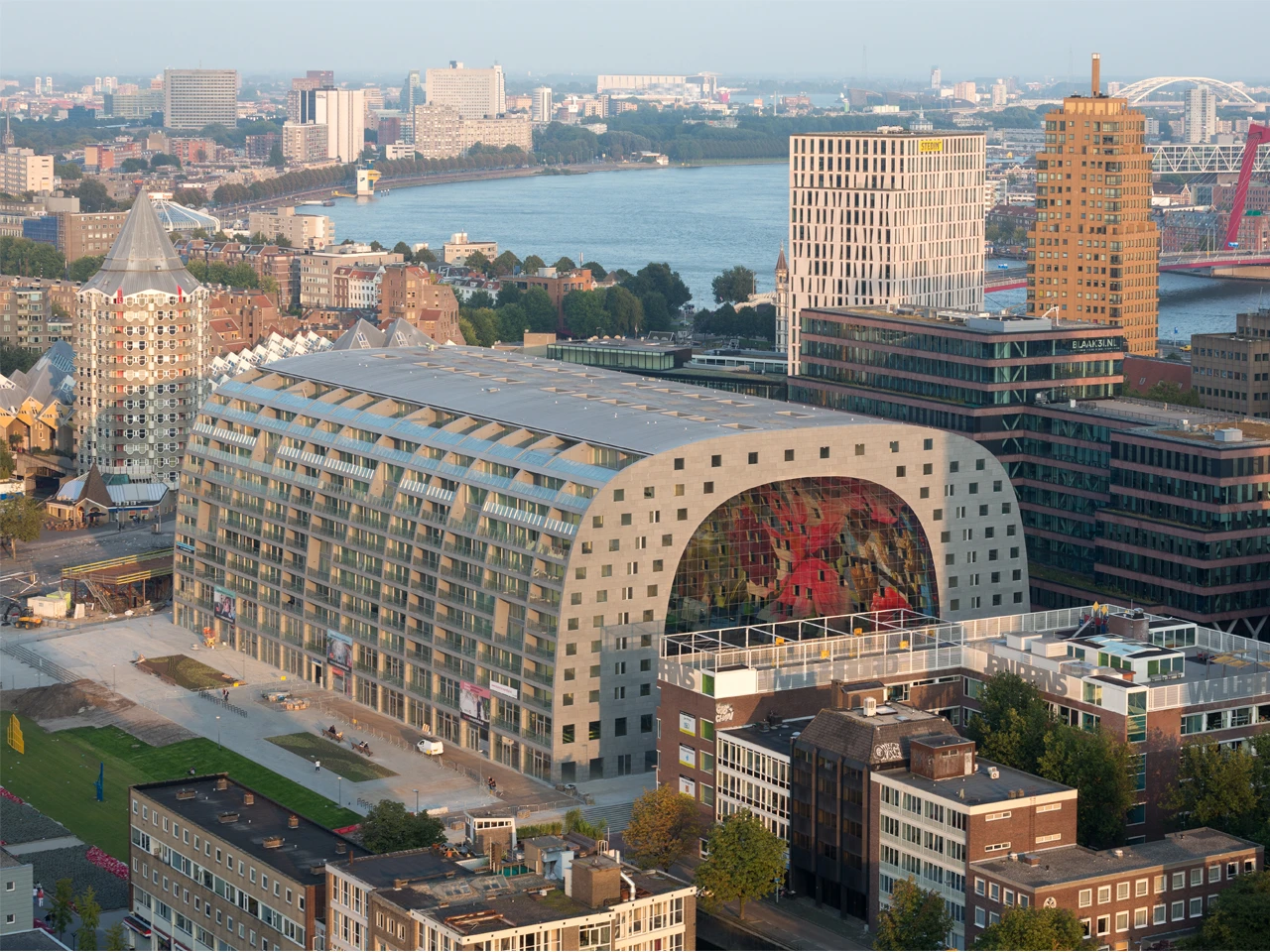 A view of the Markthal from above