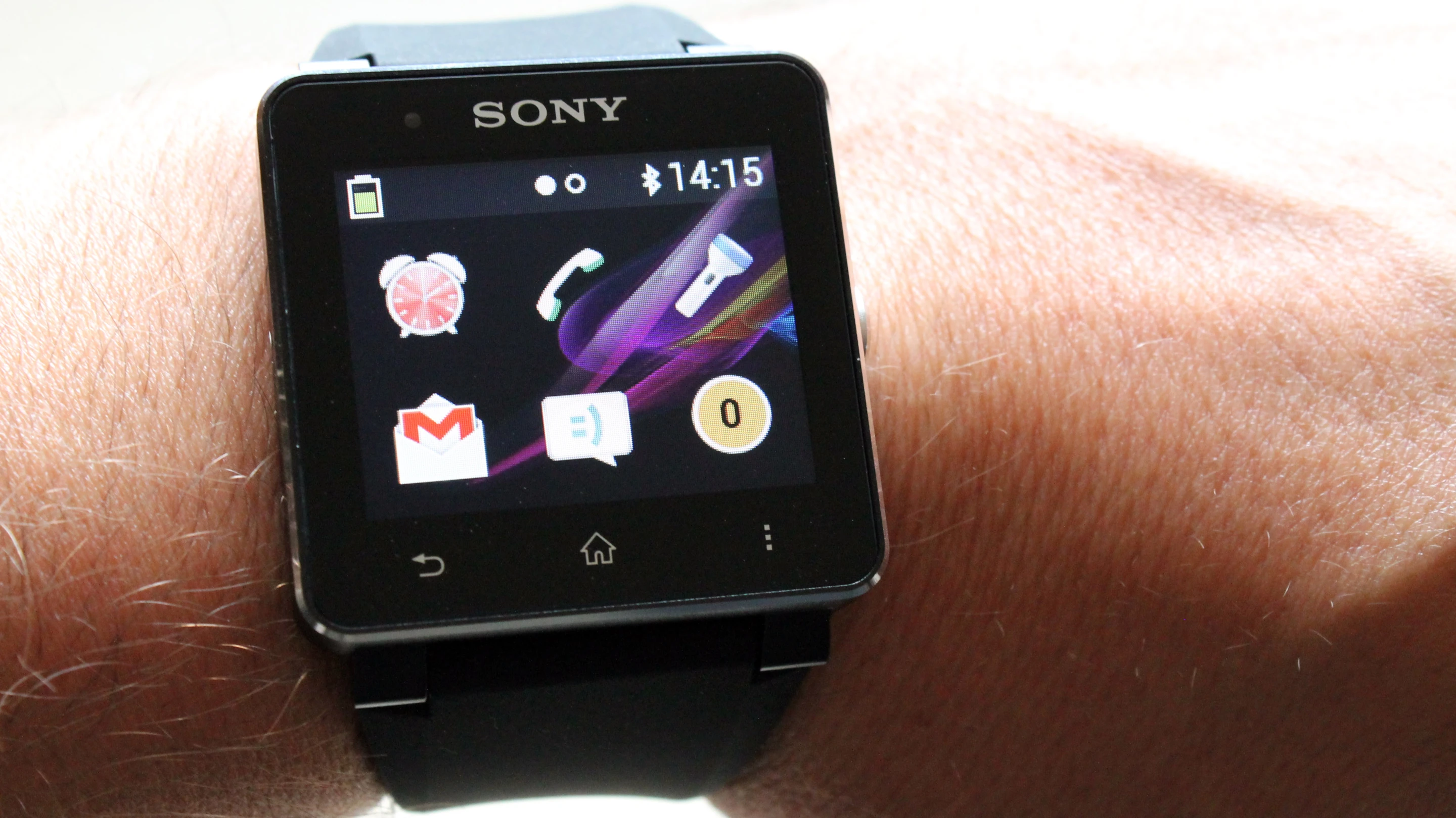 The SmartWatch 2 features a 1.6 in. 220 x 176 display