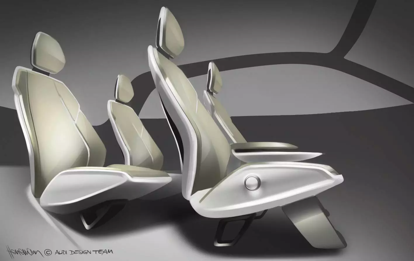 All of the A2's four seats are separately attached to its flat floorboard