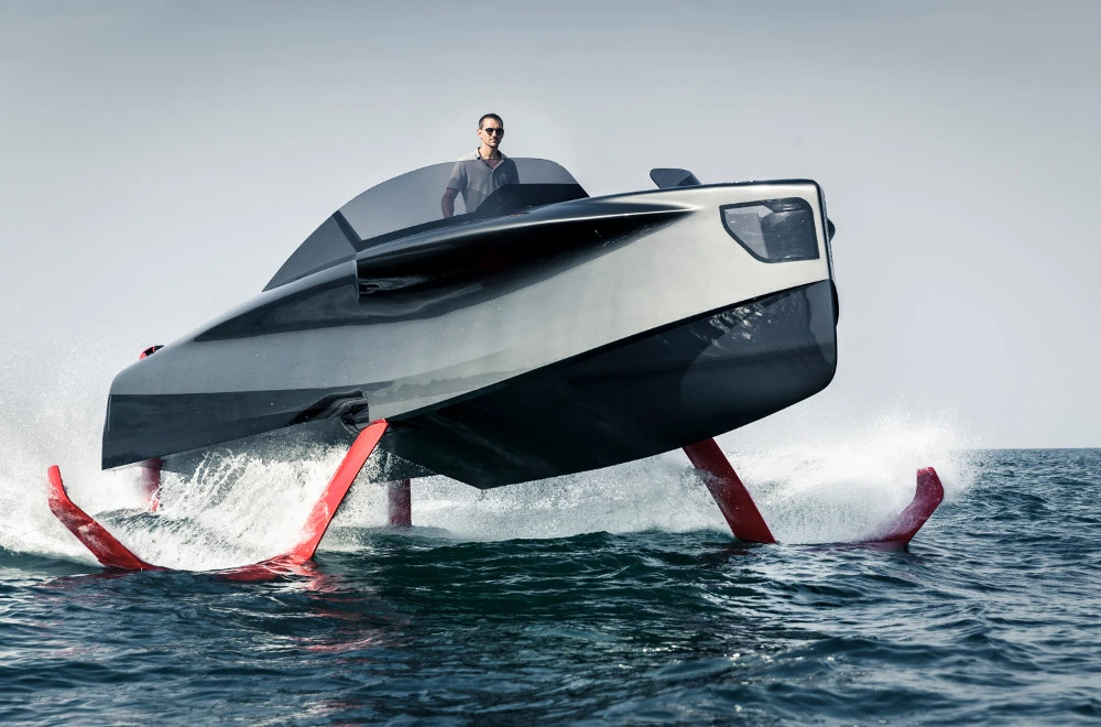 The Foiler is the latest hybrid electric luxury yacht / hydrofoil fusion incorporates an interesting diesel-electric propulsion system