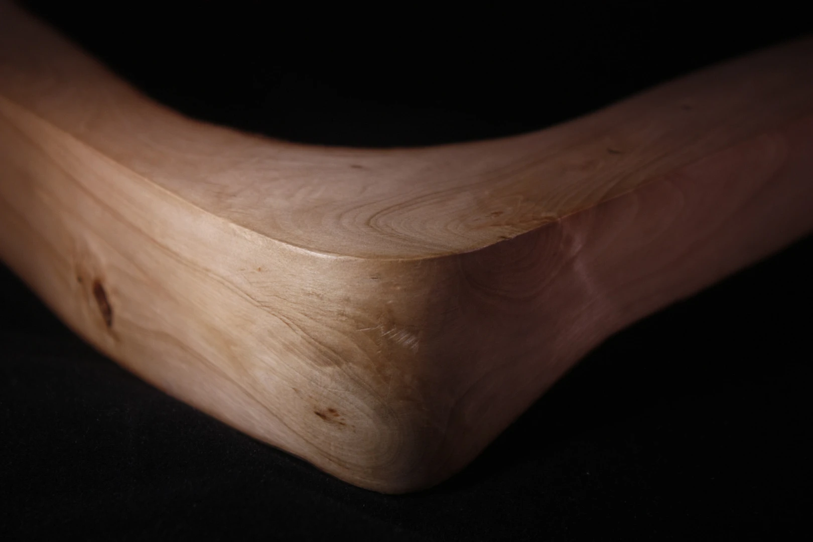 Each piece of furniture is planed and smoothed after harvesting