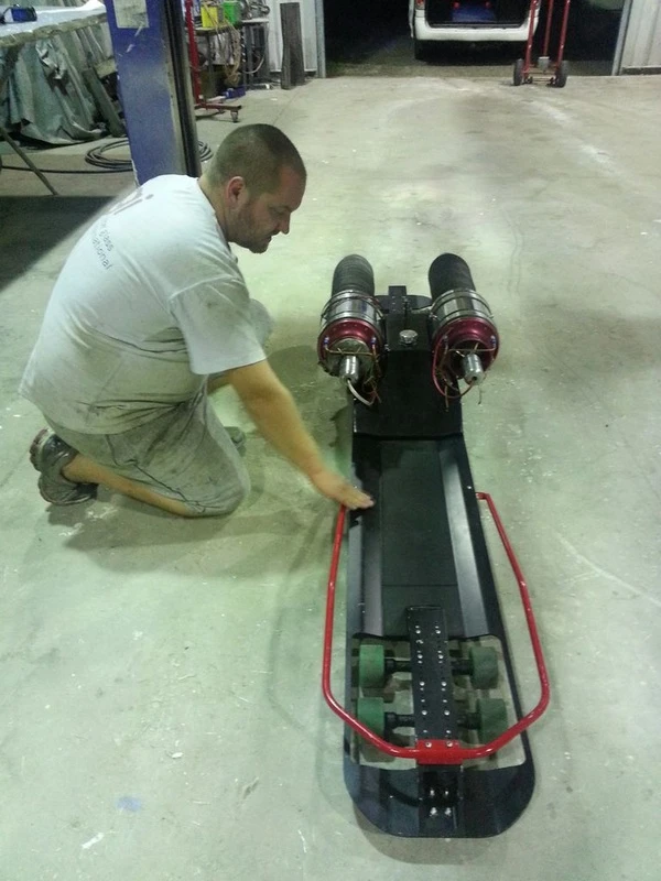 Fellows' first board, the Mk I did not meet the Guinness World Records strict guidelines so the Mk II was designed to comply (Photo: Daz Fellows)