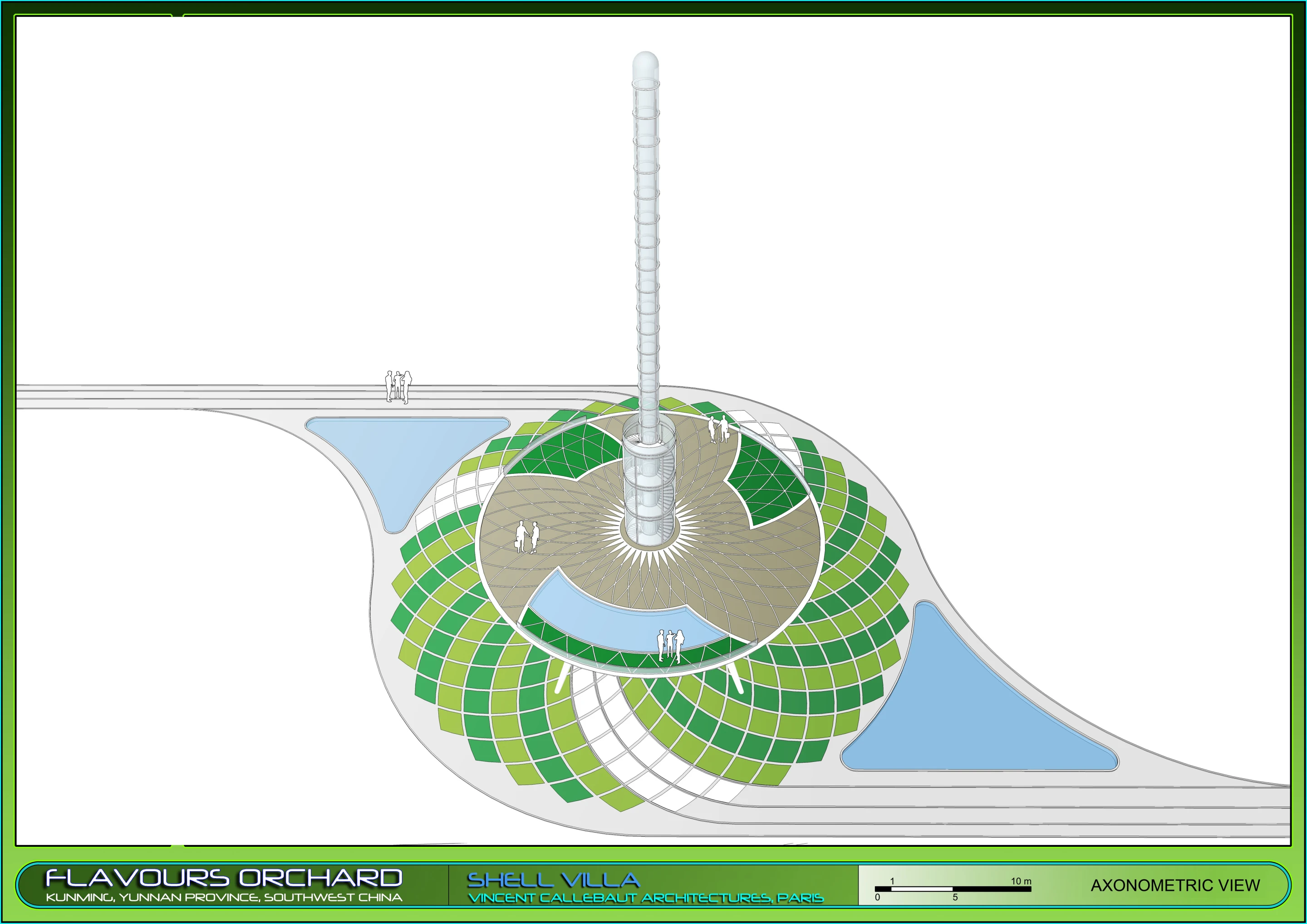 Shell Villa axonometric view 4 (Image: Vincent Callebaut Architectures)