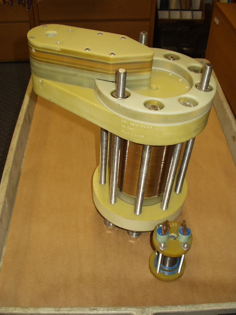The LANL 80 Tesla pulsed test magnet together with its inner core test coil