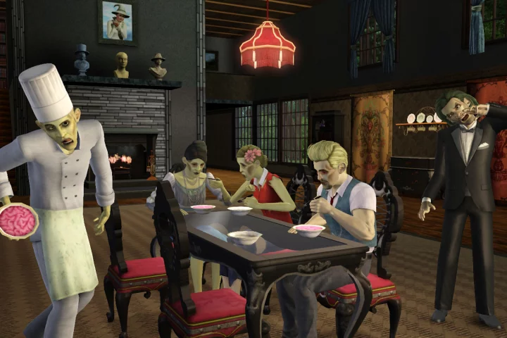 A quiet meal with your fellow ghouls