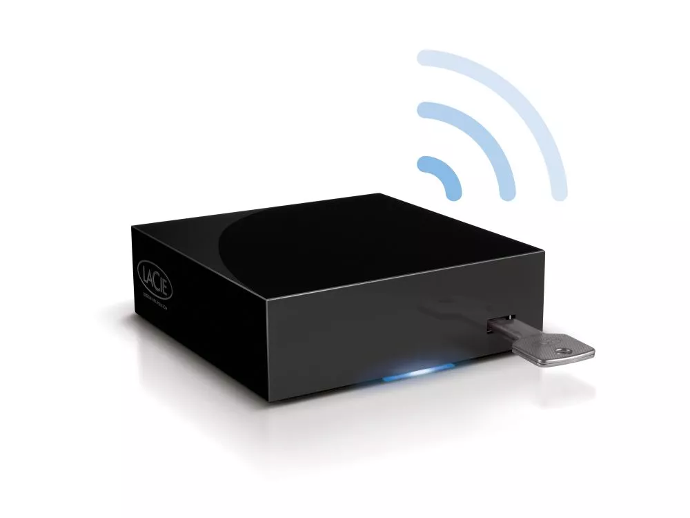 LaCie has unveiled a local network-based bridge unit called the LaPlug, that allows users to share any USB-powered storage drive over a local network