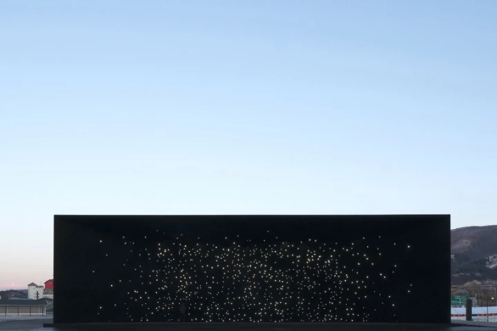 This is the first time an architectural structure has been covered in the super-black material