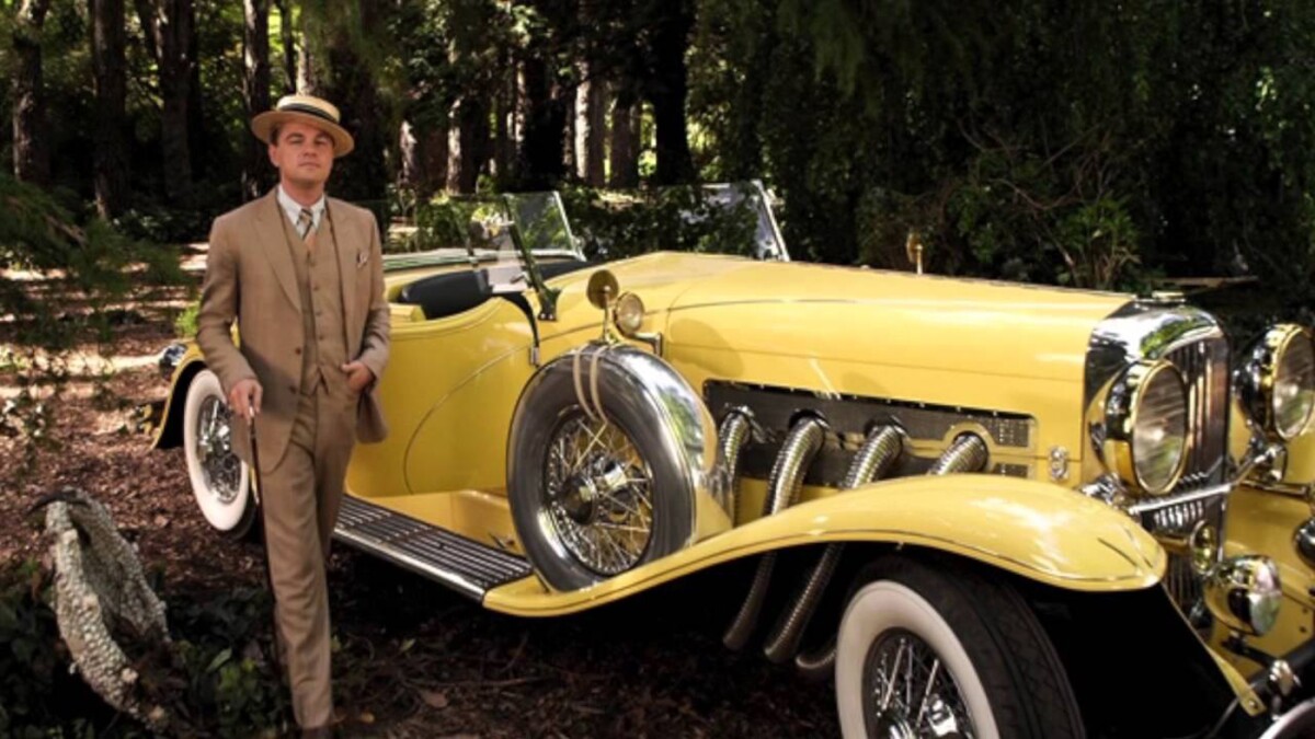Leonardo de Caprio and his yellow Duesenberg Model J from the 2013 feature film, 'The Great Gatsby'