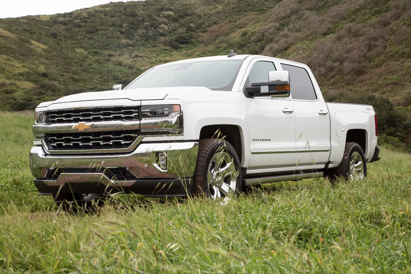 The Silverado going off-road