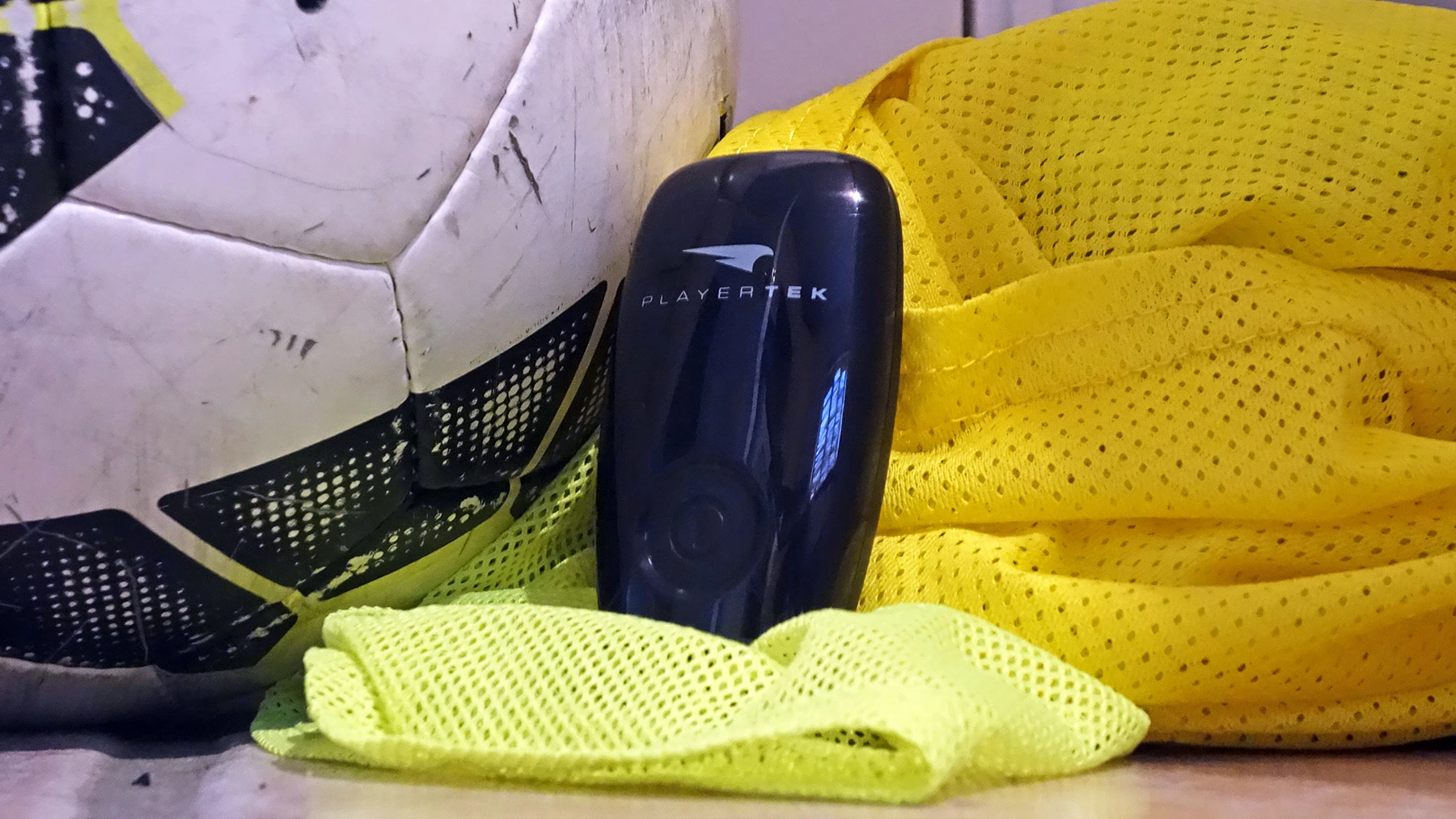 The Playertek tracker measures sprints, distance, and movement on the pitch