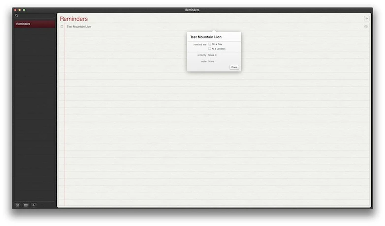 Reminders functions just like its iOS counterpart and syncs with iCloud