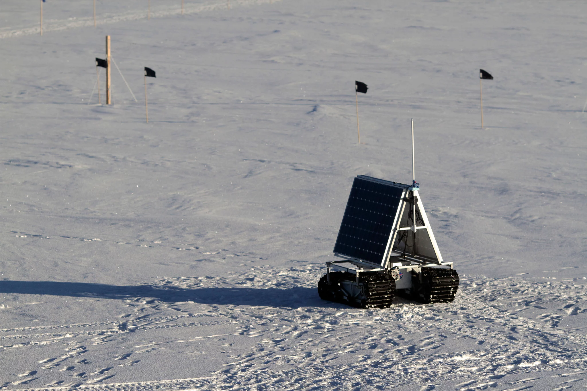 GROVER sits outside under the midnight sun (Photo: NASA Goddard/Matt Radcliff)