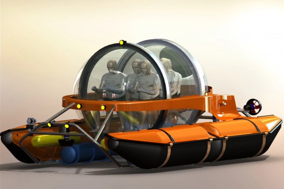 Rendering of the C-Explorer 5 five-seater submarine