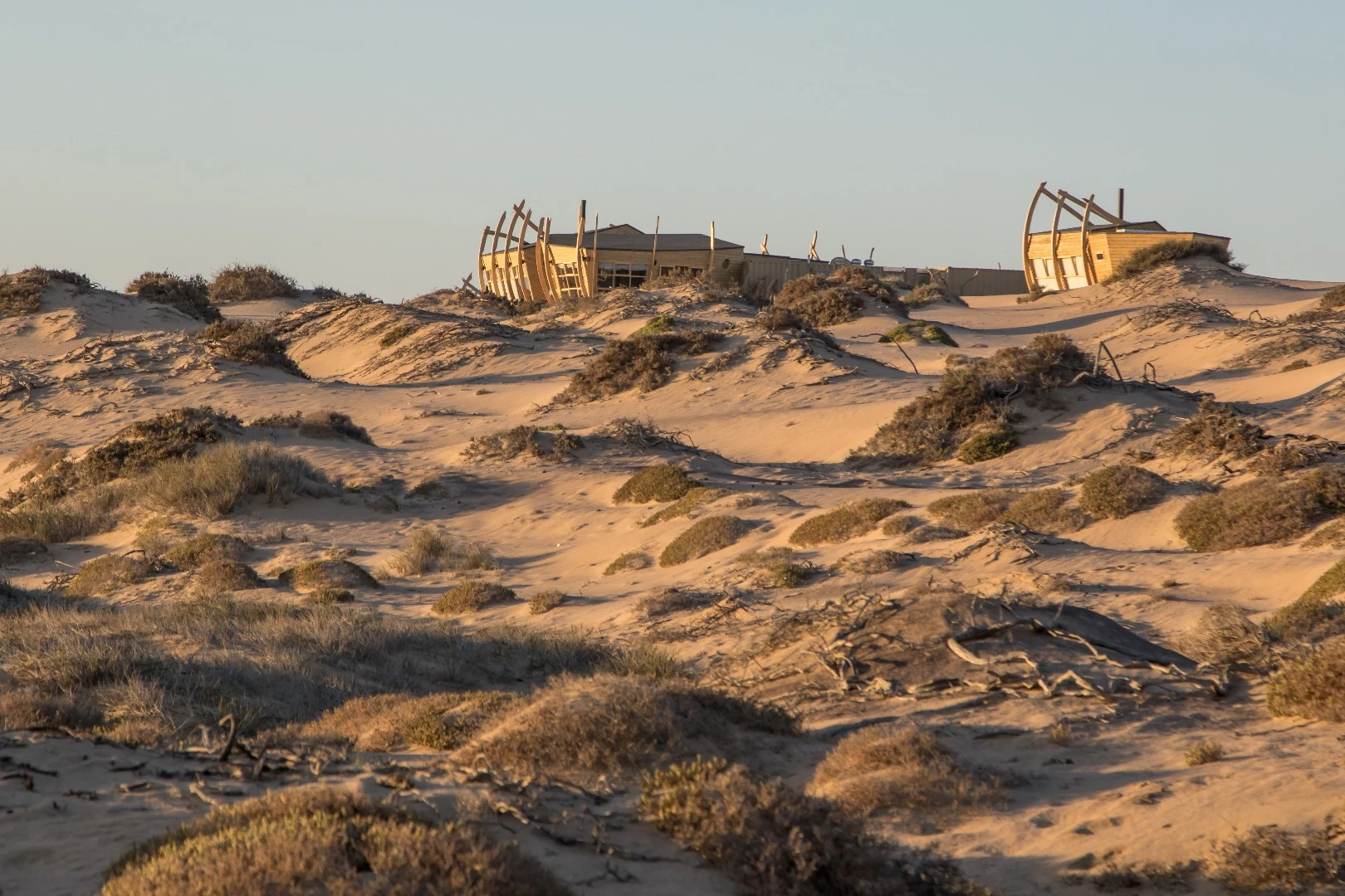 Shipwreck Lodge is a collection of 10 eco-minded cabins inside Skeleton Coast National Park