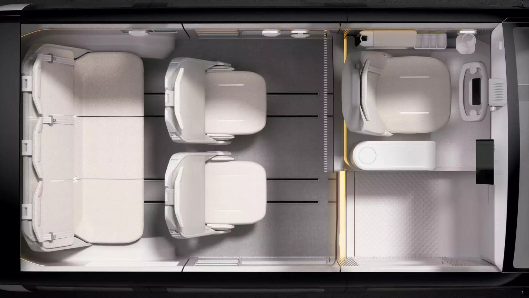 Kia PV5 six-seat taxi/shuttle configuration