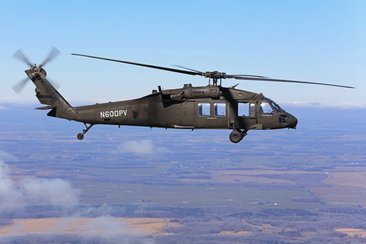 Sikorsky UH-60A Blackhawk OPV, N600PV (79-23298) during its first uncrewed flight