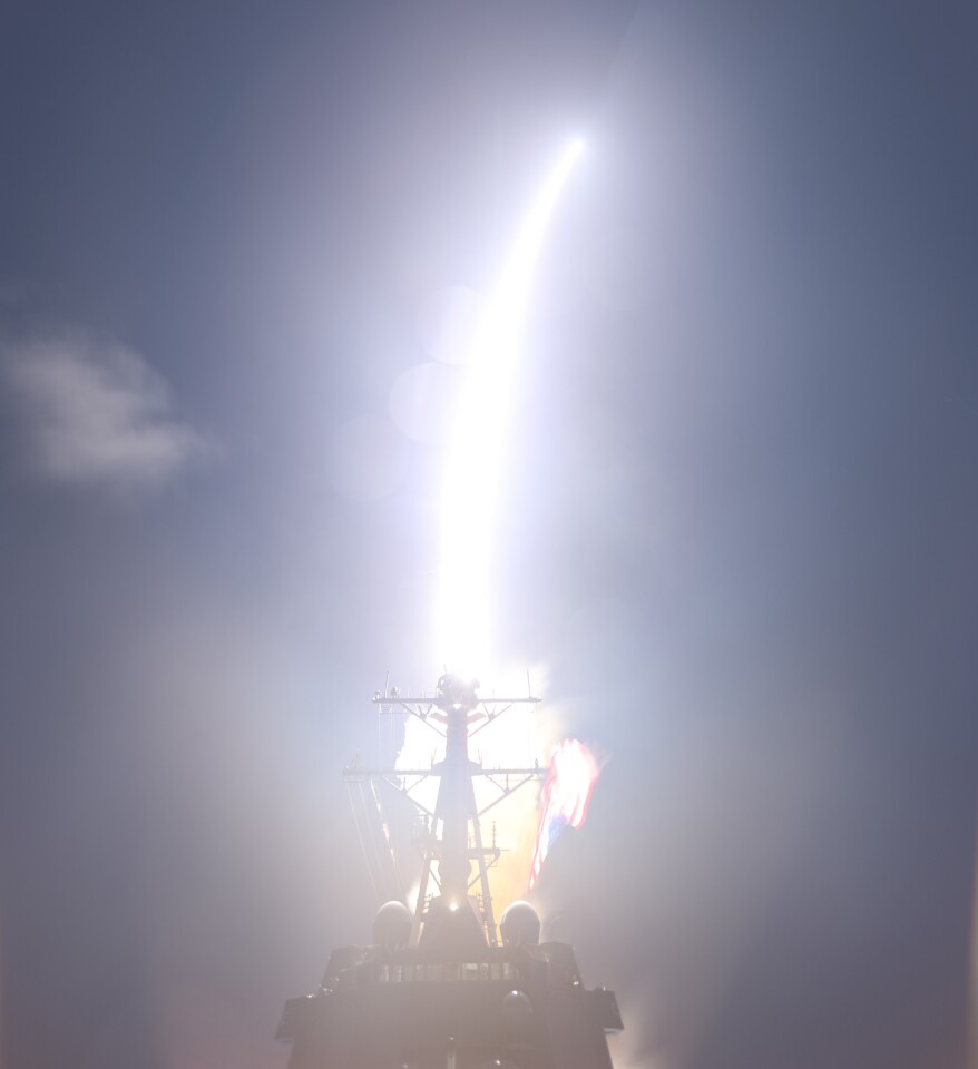 A SM-3 Block IIA being launched from the USS John Finn on Nov. 16, 2020