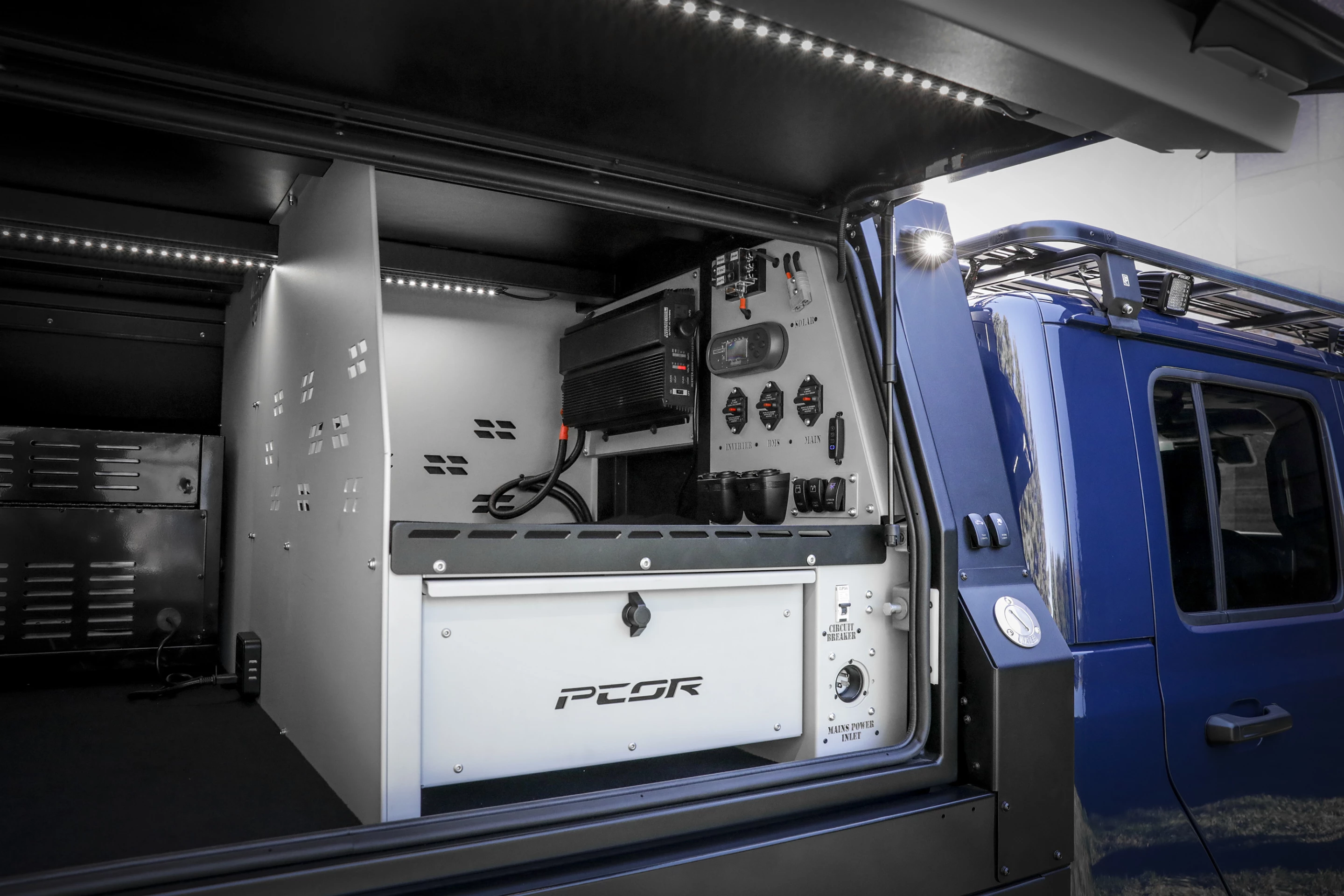 Also included on the passenger side is the full electrical system with light switches