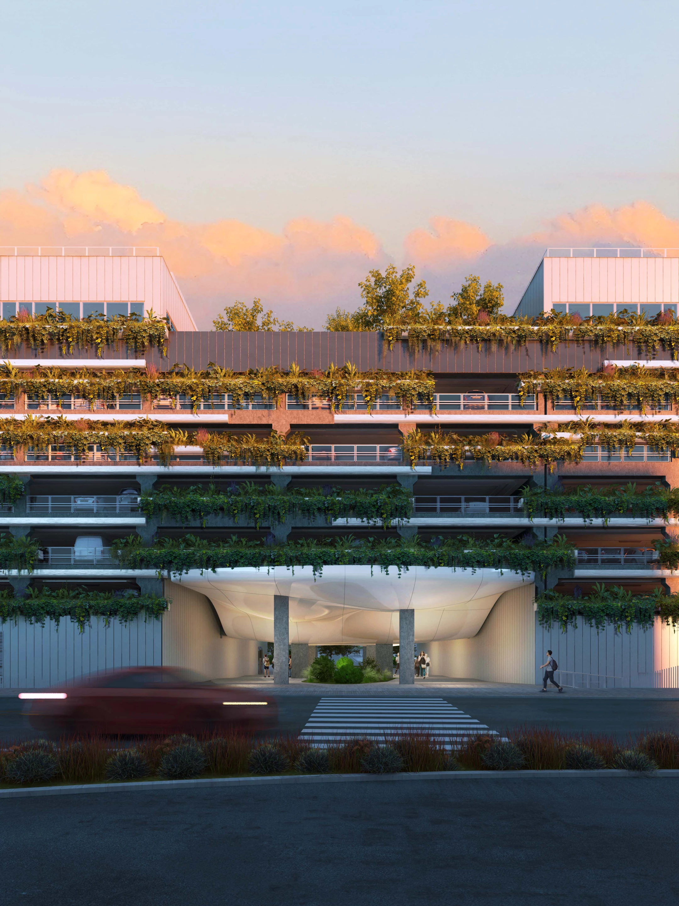MoLo will feature a lush green facade and will be powered by a solar panel array