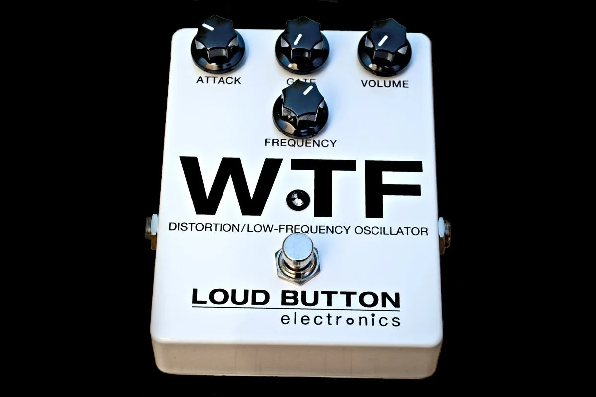 The aptly-named WTF effect pedal from Loud Button Electronics essentially mixes synth tones with guitar distortion effects with powerful results