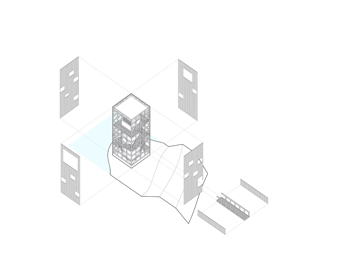 Architectural drawing of the Periscope Tower