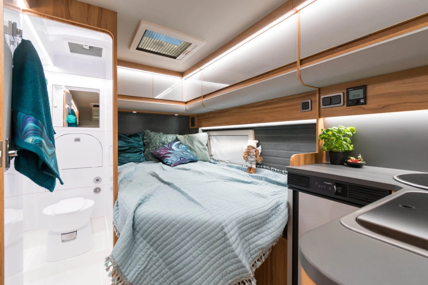 Inside the Affinity camper van