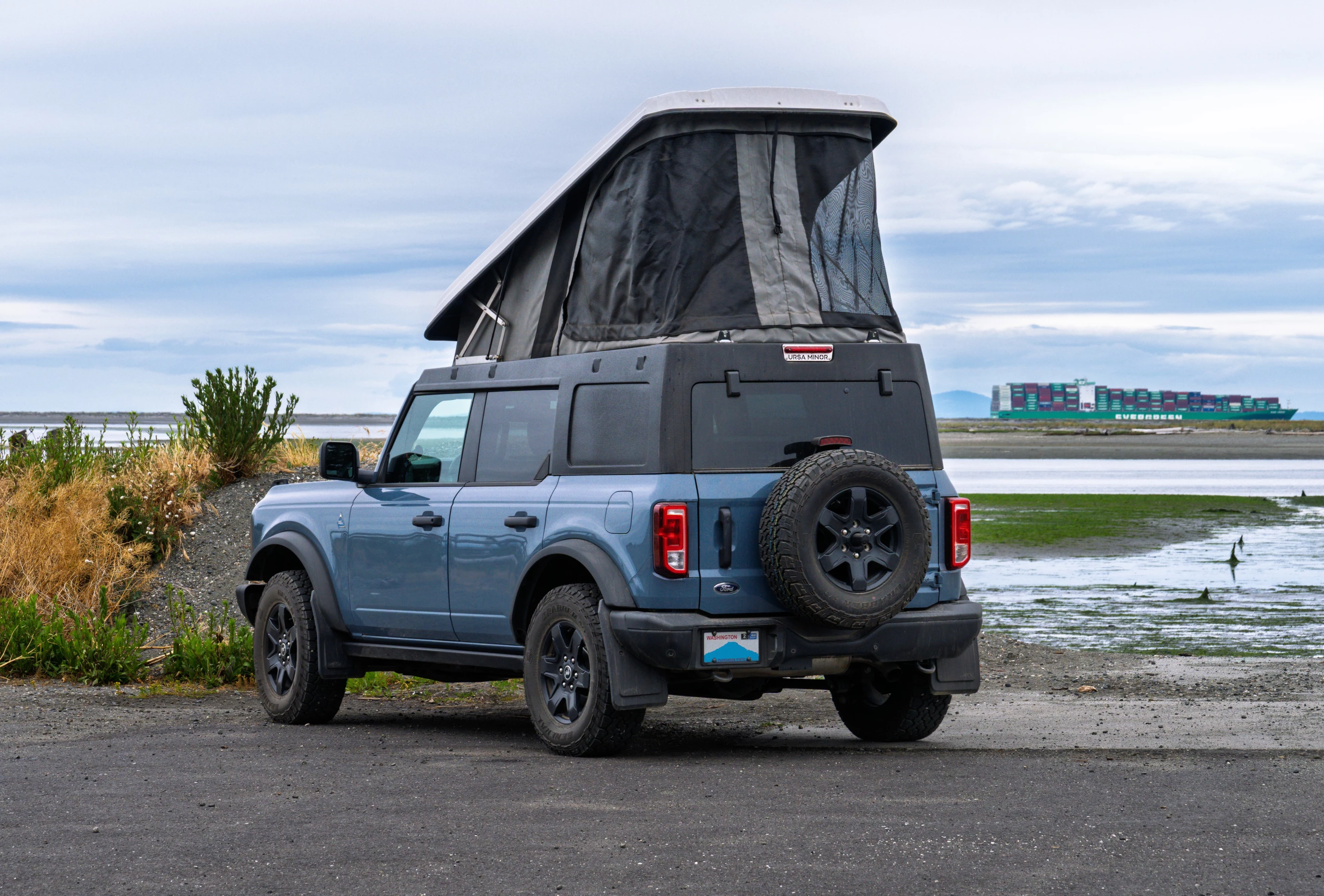 Ford's Bronco is one of the toughest off-road-ready platforms out there, and Ursa Minor's top gives drivers a convenient way of spending the night wherever their journeys take them