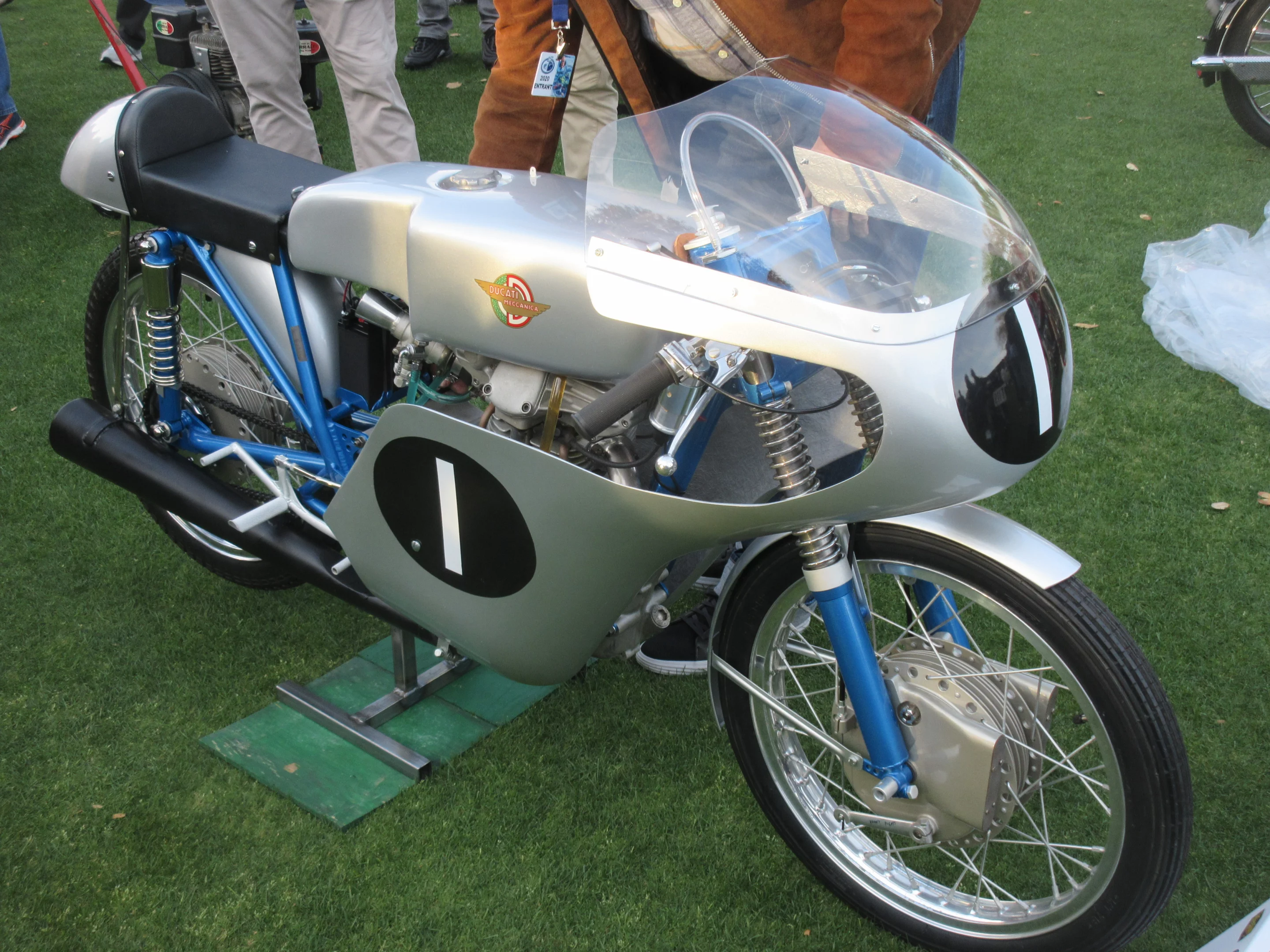 This Ducati 125 may look pedestrian now, but this was the height of complexity and exclusivity when it was fielded by the Ducati factory during the 1959 Grand Prix Season. The rider that year was a young Englishman named Mike Hailwood, who won his first Grand Prix on this bike at the Ulster Grand Prix. It was then purchased in 1960 by Ecurie Sportive, the team owned by Hailwood's father, and raced by young Mike in the British 125 cc championship in the early 60s. The bike was sold to Cycle Magazine editor Phil Schilling in 1965 and remained in his care until his passing. It was then acquired by The Dillard Collection. It may only have one cylinder, but it has three gear-driven camshafts, desmodromic valve closing, a six-speed transmission and a magnesium chassis with twin leading shoe brakes.