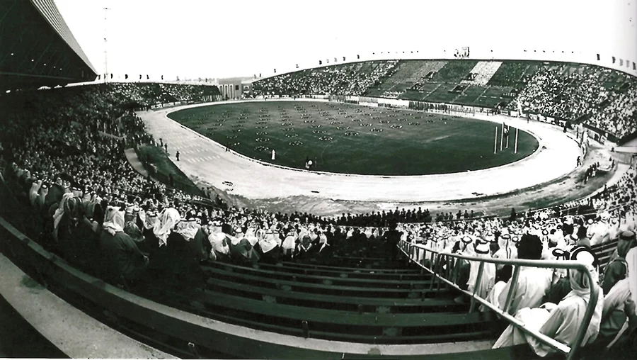 Inside the Khalifa International Stadium in 1976