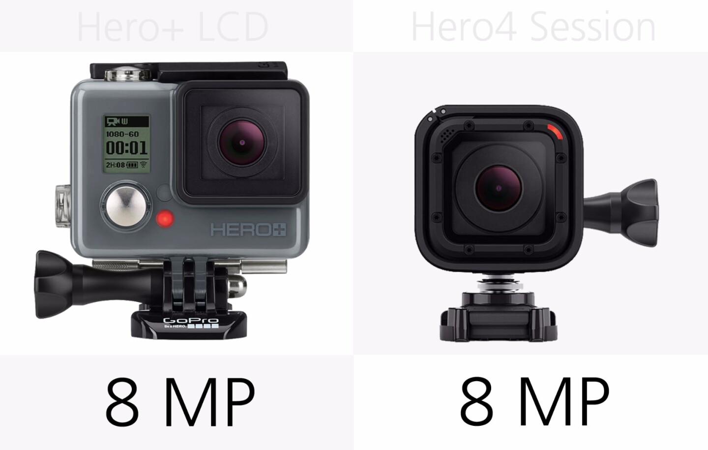 GoPro Hero+LCD and GoPro Hero4 Session photo resolution
