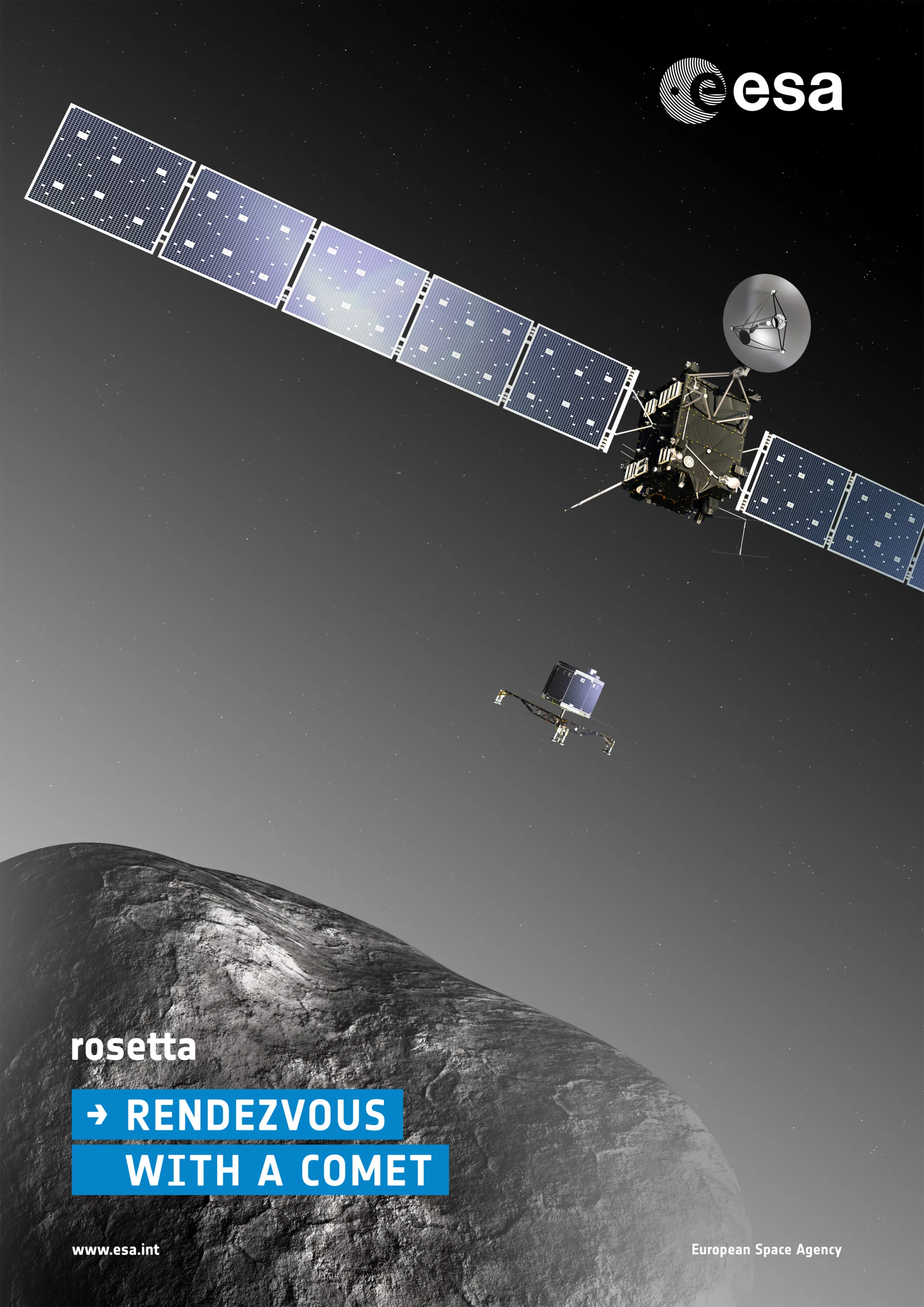 Artist's impression of Philae leaving Rosetta (Image: ESA)