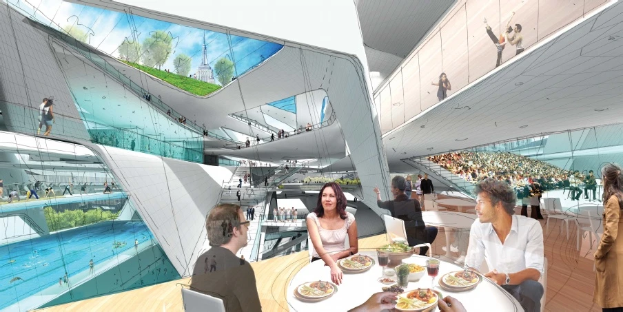 Food court at Penn Station by DS+R Design (Image: DS+R Design)